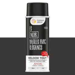 Best Peinture Bombe de peinture noir Satiné 0,4 L Peintures