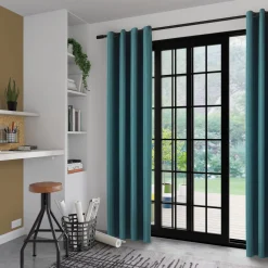 Fashion Rideau AMSTERDAM coloris bleu paon 140 x 240 cm - 4MURS Rideaux
