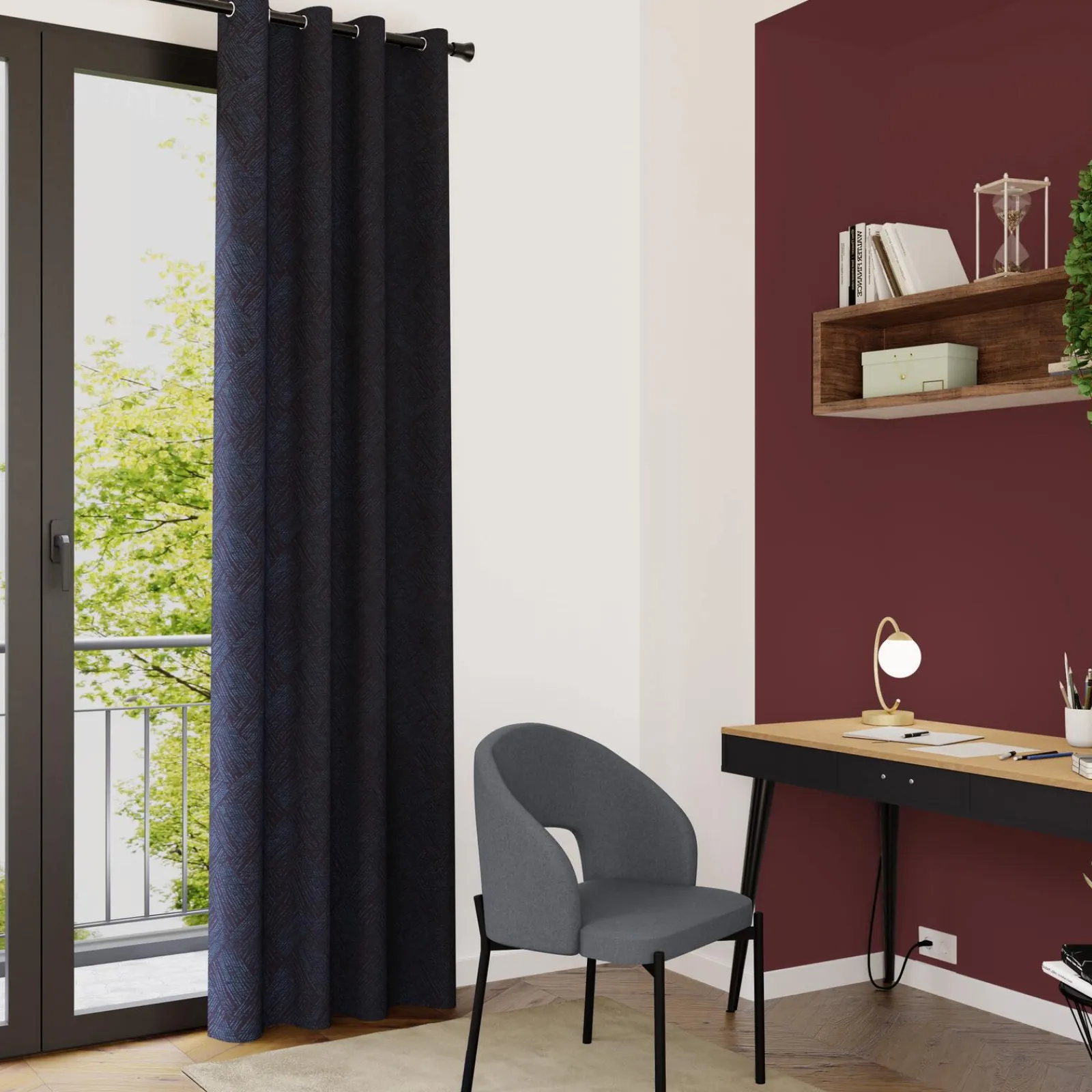 Fashion Rideau ASTRAKA coloris brun 140 x 260 cm - 4MURS Rideaux
