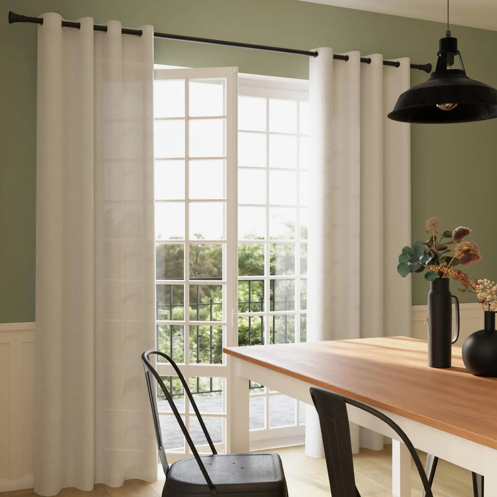 Online Rideau CALADE coloris blanc 135 x 240 cm - 4MURS Rideaux