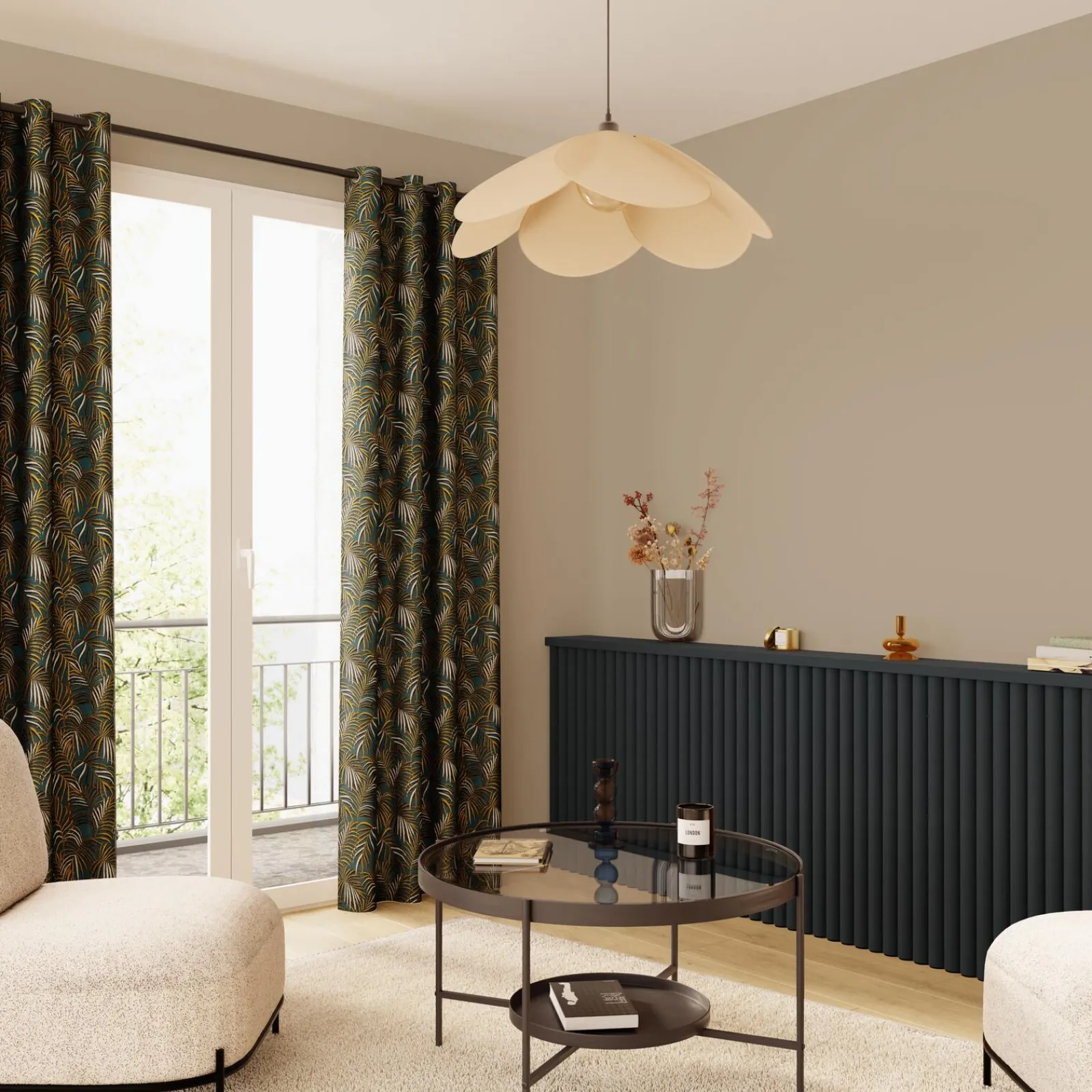 Best Rideau CHANIA coloris colvert 140 x 260 cm - 4MURS Rideaux