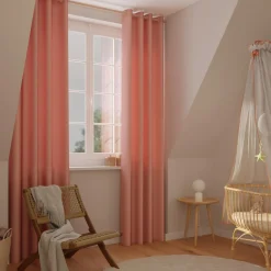 Online Rideau COTOON coloris rose blush 140 x 240 cm - 4MURS Enfant Textile De Maison Enfant|Rideaux