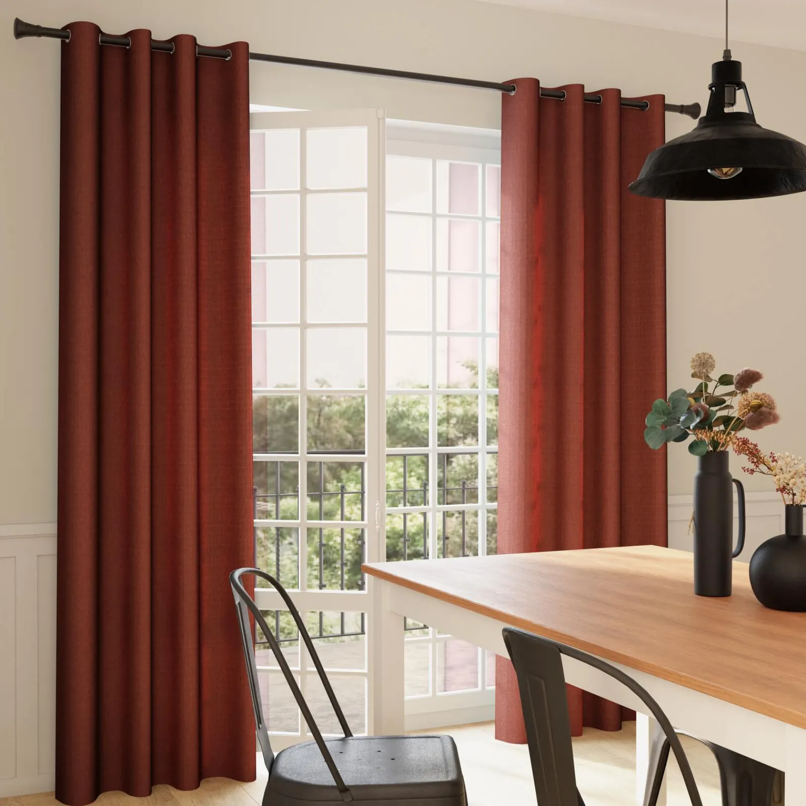 Best Rideau DAVILIEN coloris cognac 140 x 260 cm - 4MURS Rideaux