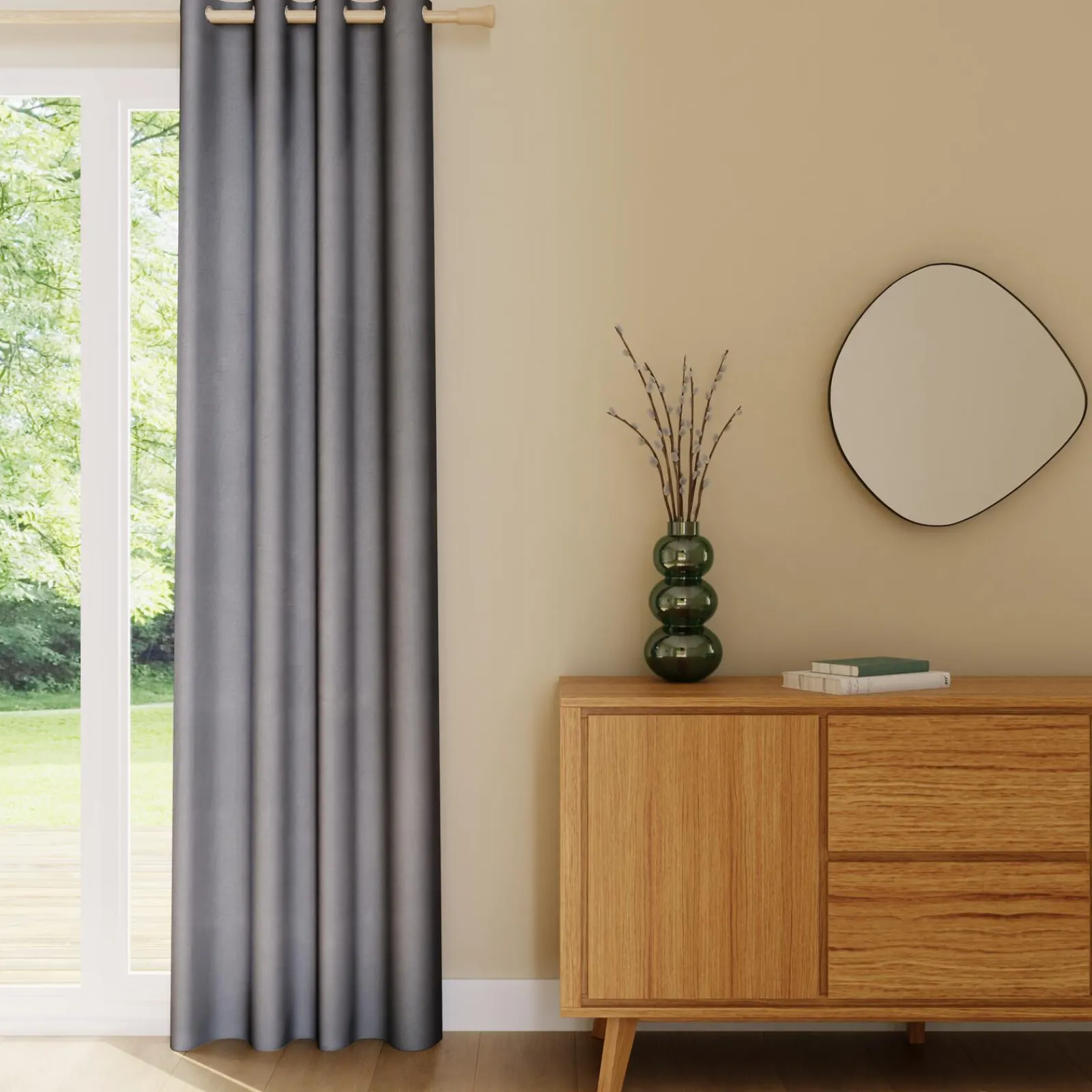 Hot Rideau ELISUS coloris gris 135 x 245 cm - 4MURS Rideaux
