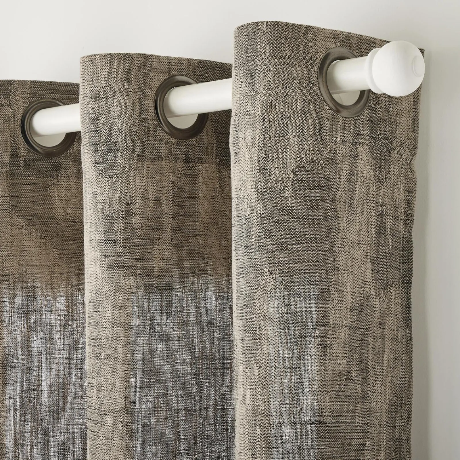 Hot Rideau ERWANN coloris camel chiné noir 140 x 260 cm - 4MURS Rideaux