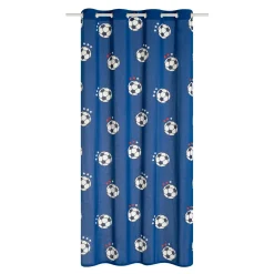 Best Rideau FOOT FAN coloris bleu 140 x 250 cm - 4MURS Enfant Textile De Maison Enfant|Rideaux