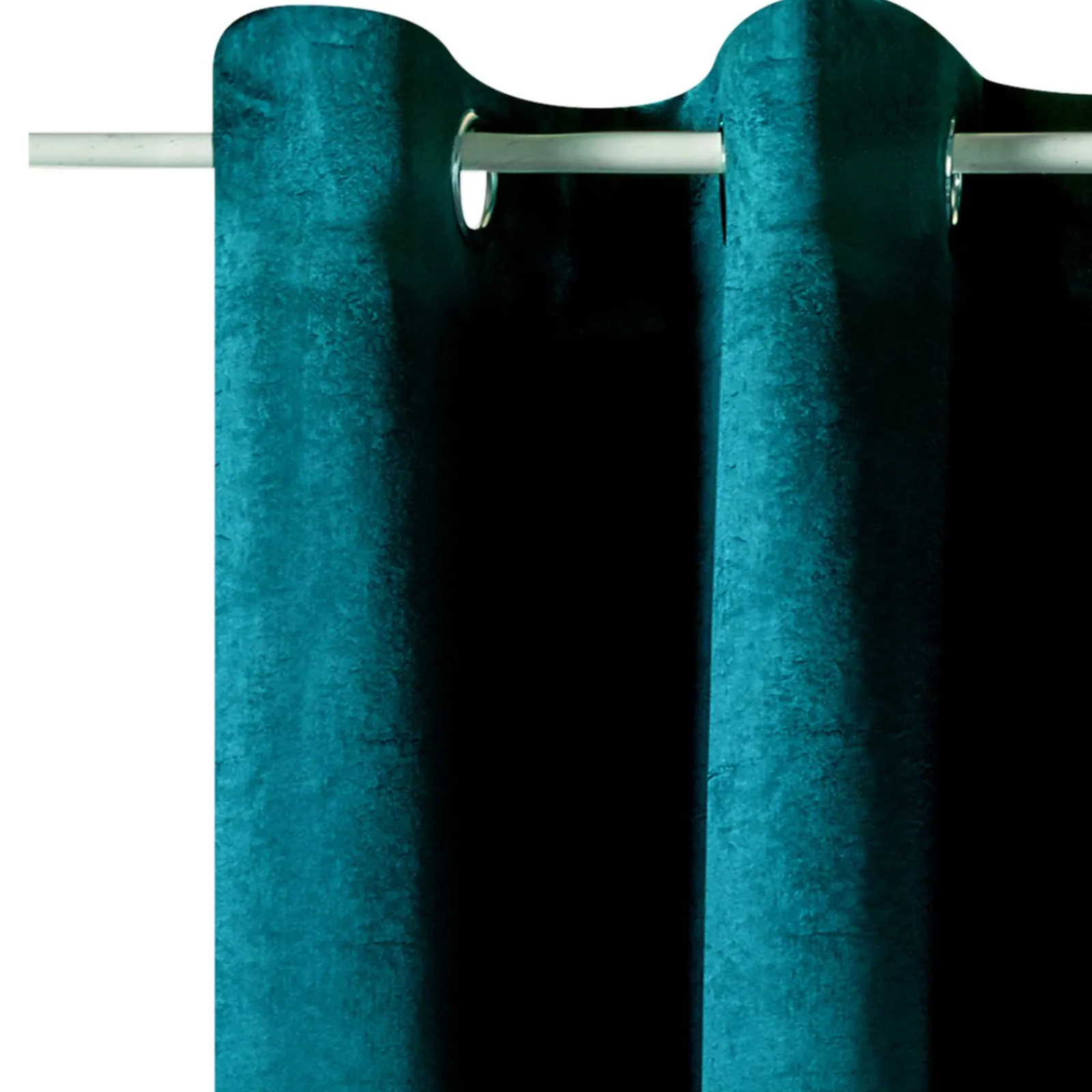 Outlet Rideau GRAZIA coloris bleu paon 140 x 240 cm - 4MURS Rideaux