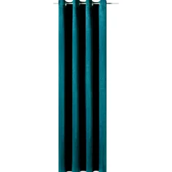 Outlet Rideau GRAZIA coloris bleu paon 140 x 240 cm - 4MURS Rideaux