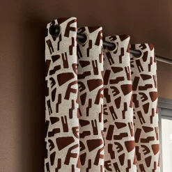 New Rideau KANTO coloris brun 140 x 260 cm - 4MURS Rideaux