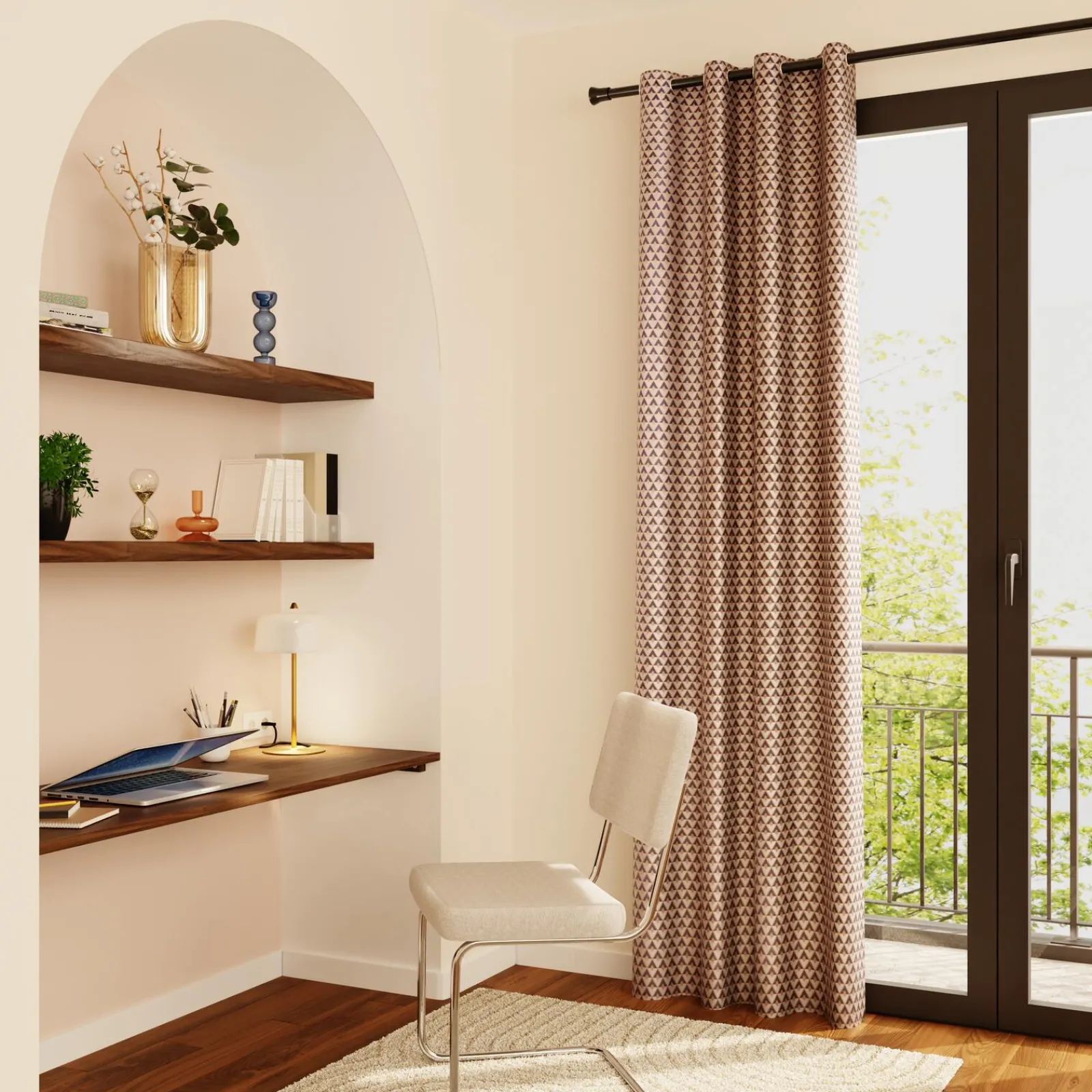New Rideau KAPRIA coloris bleu nuit 140 x 260 cm - 4MURS Rideaux