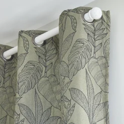 Best Rideau KERALA coloris vert olive 140 x 260 cm - 4MURS Rideaux