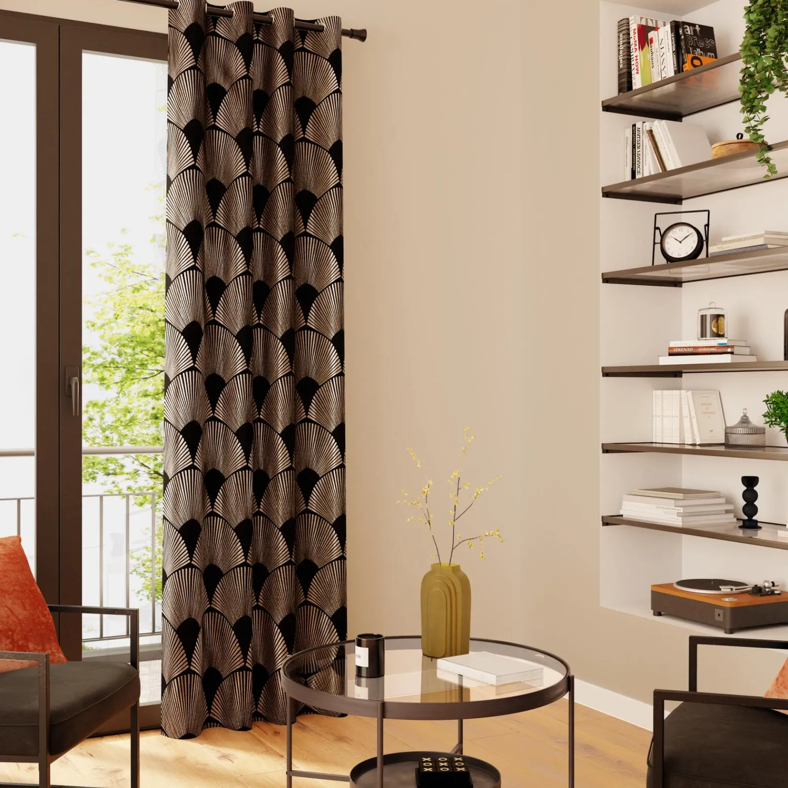 Sale Rideau LALIK coloris noir 140 x 260 cm - 4MURS Rideaux