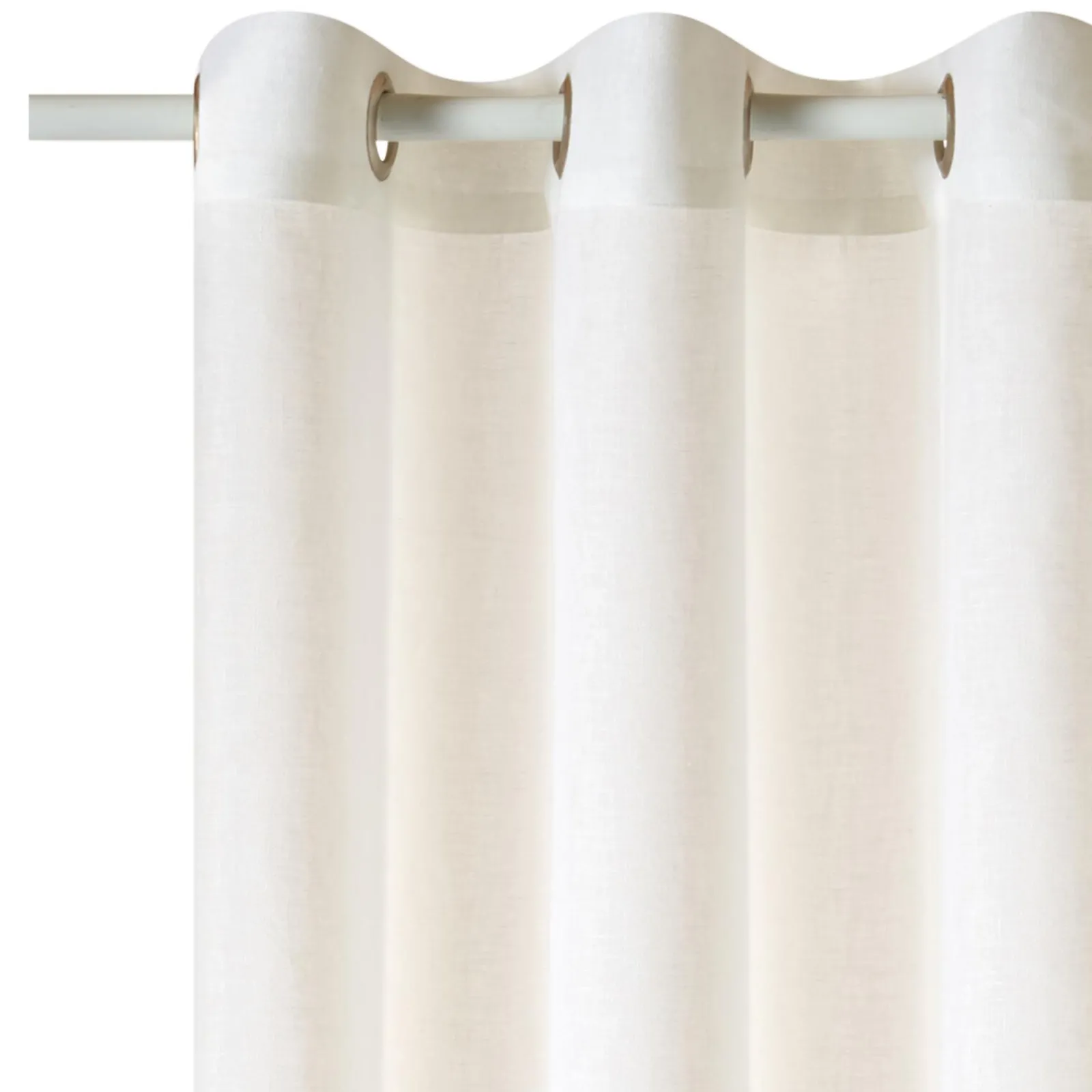 Outlet Rideau Lin CAMBRIA coloris blanc 140 x 260 cm - 4MURS Rideaux