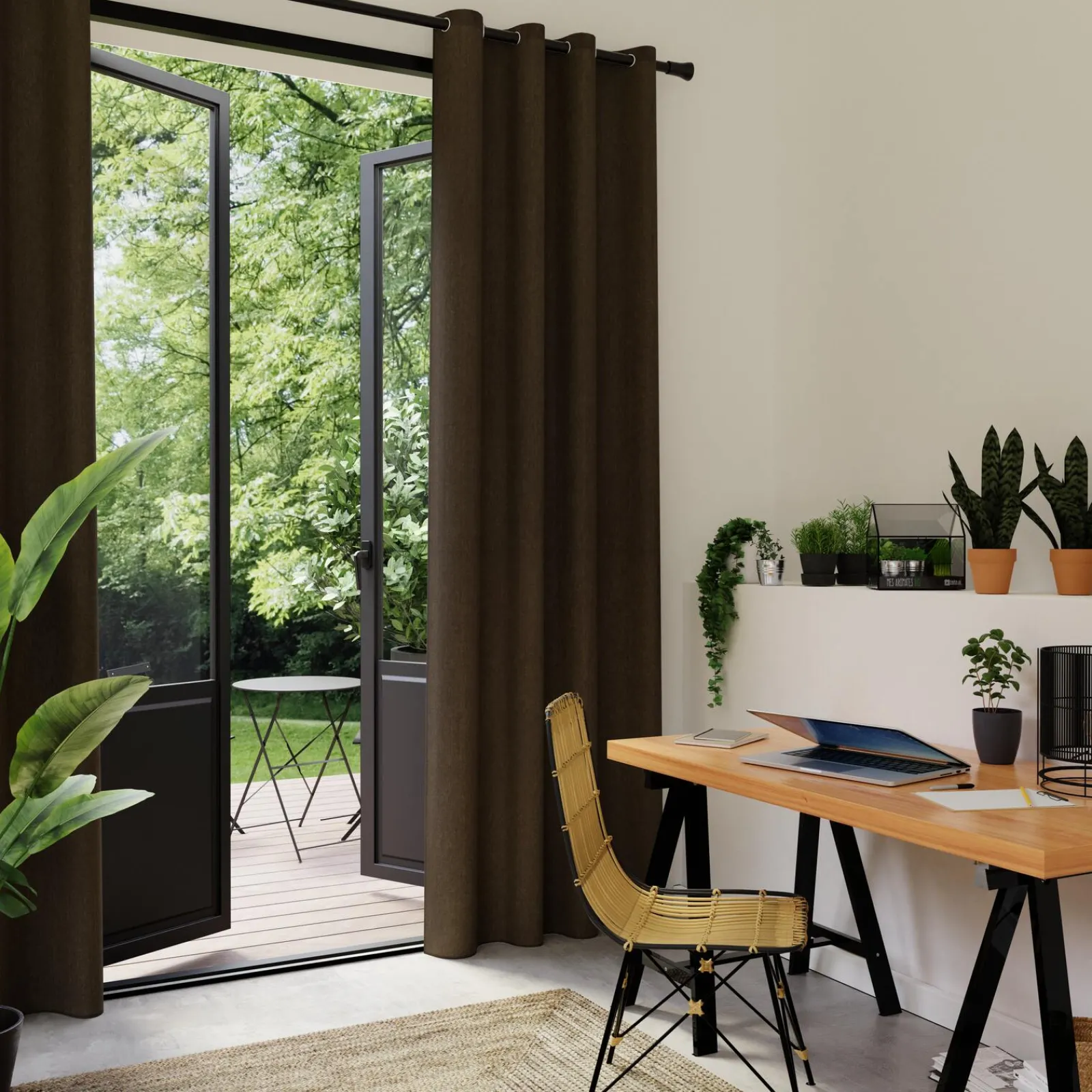 Sale Rideau MARENGA coloris sisal 140 x 260 cm - 4MURS Rideaux