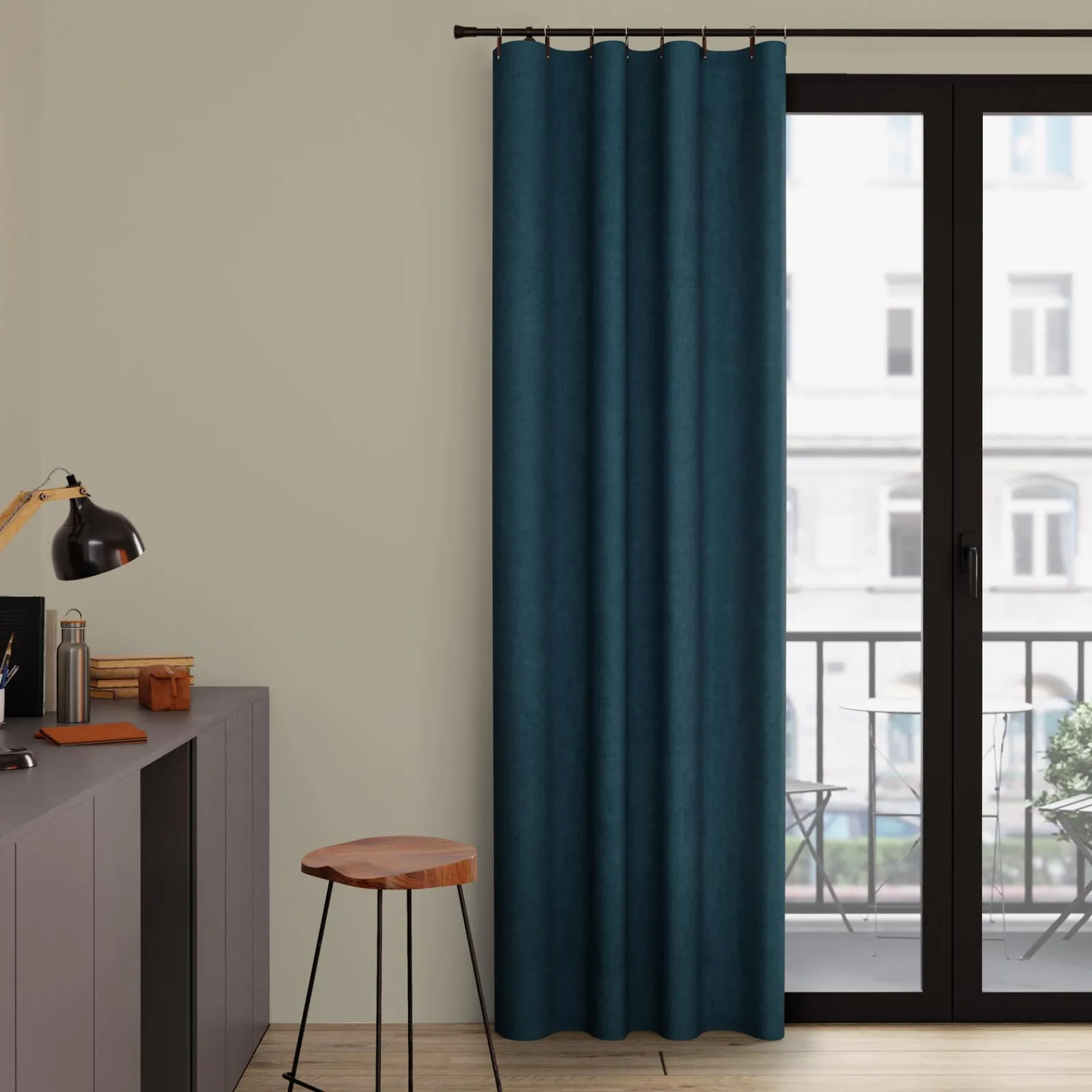 Sale Rideau MOODY coloris bleu mineral 140 x 260 cm - 4MURS Rideaux