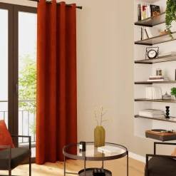 Outlet Rideau NEGRESCO coloris cognac 140 x 260 cm - 4MURS Rideaux