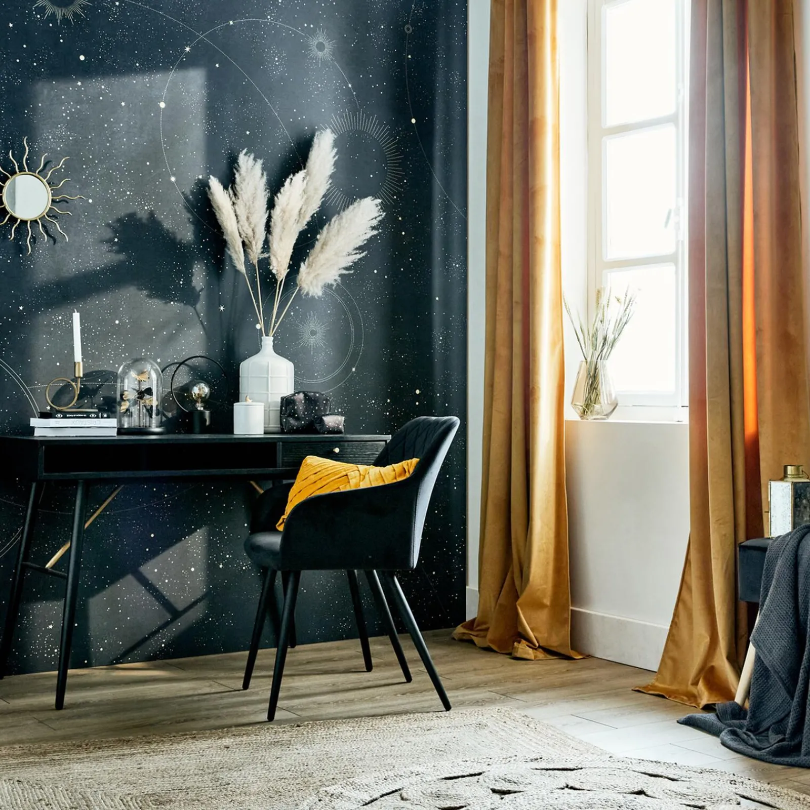 New Rideau NEGRESCO coloris ocre 140 x 260 cm - 4MURS Rideaux