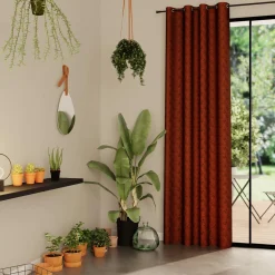 Sale Rideau OSSIDO coloris brique 140 x 260 cm - 4MURS Rideaux