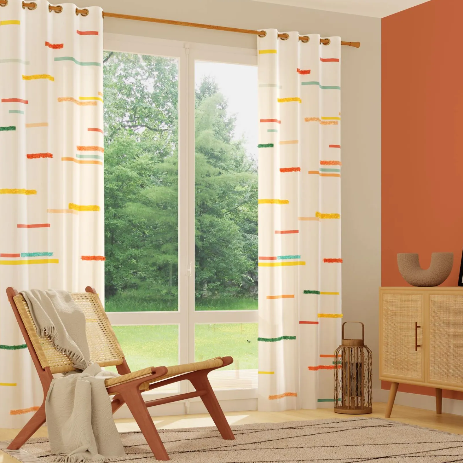 Fashion Rideau PAPERCUT coloris multicolore 140 x 240 cm - 4MURS Rideaux
