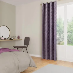 Sale Rideau PRESTIGE coloris mauve 140 x 260 cm - 4MURS Rideaux