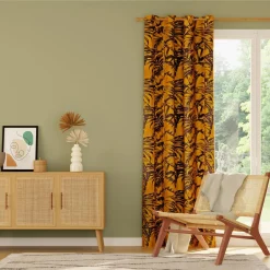Online Rideau RENDA coloris ocre 140 x 260 cm - 4MURS Rideaux
