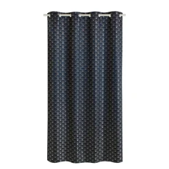 Hot Rideau SCHIAPARELLI coloris bleu nuit 140 x 240 cm - 4MURS Rideaux