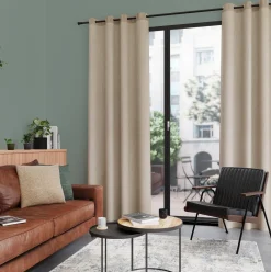 Fashion Rideau SITIA coloris chanvre 140 x 260 cm - 4MURS Rideaux