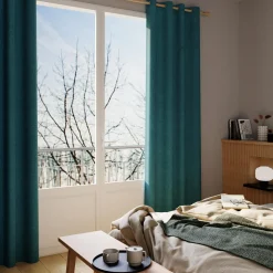 Sale Rideau thermique ANDREA coloris bleu arctique 140 x 260 cm - 4MURS Rideaux