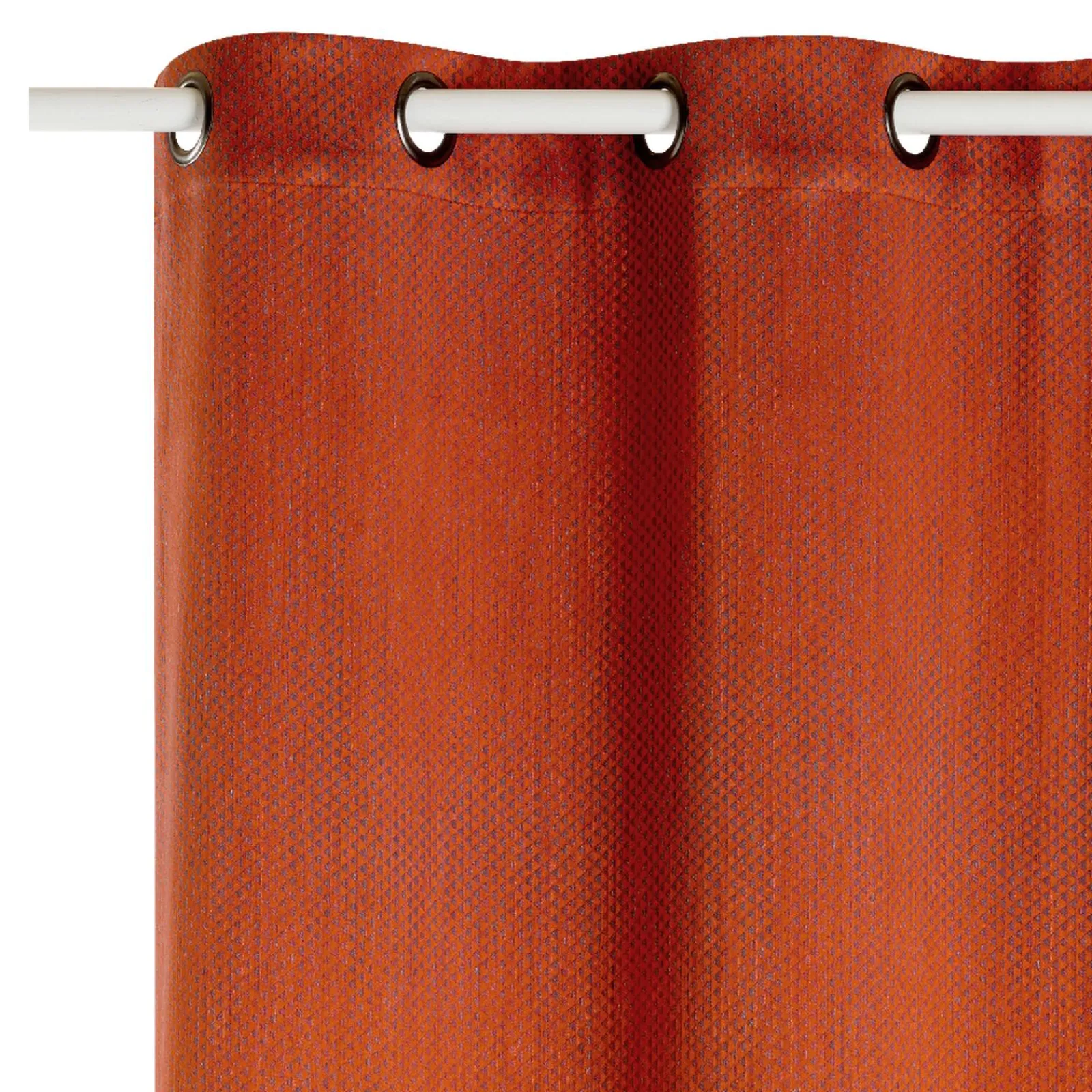 Outlet Rideau TRICTRAC coloris rouille 140 x 260 cm - 4MURS Rideaux