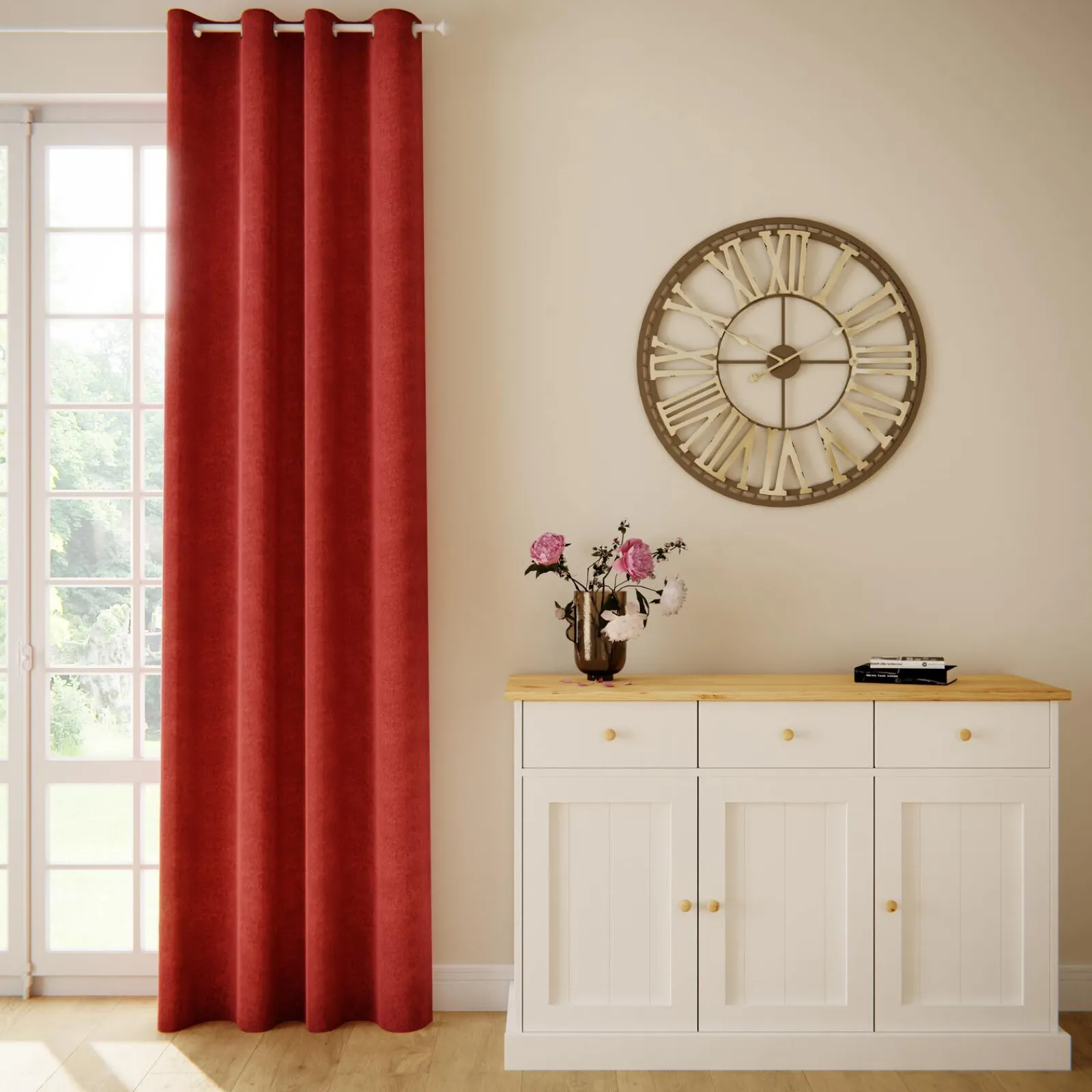 Discount Rideau WALL STREET coloris bordeaux 145 x 260 cm - 4MURS Rideaux