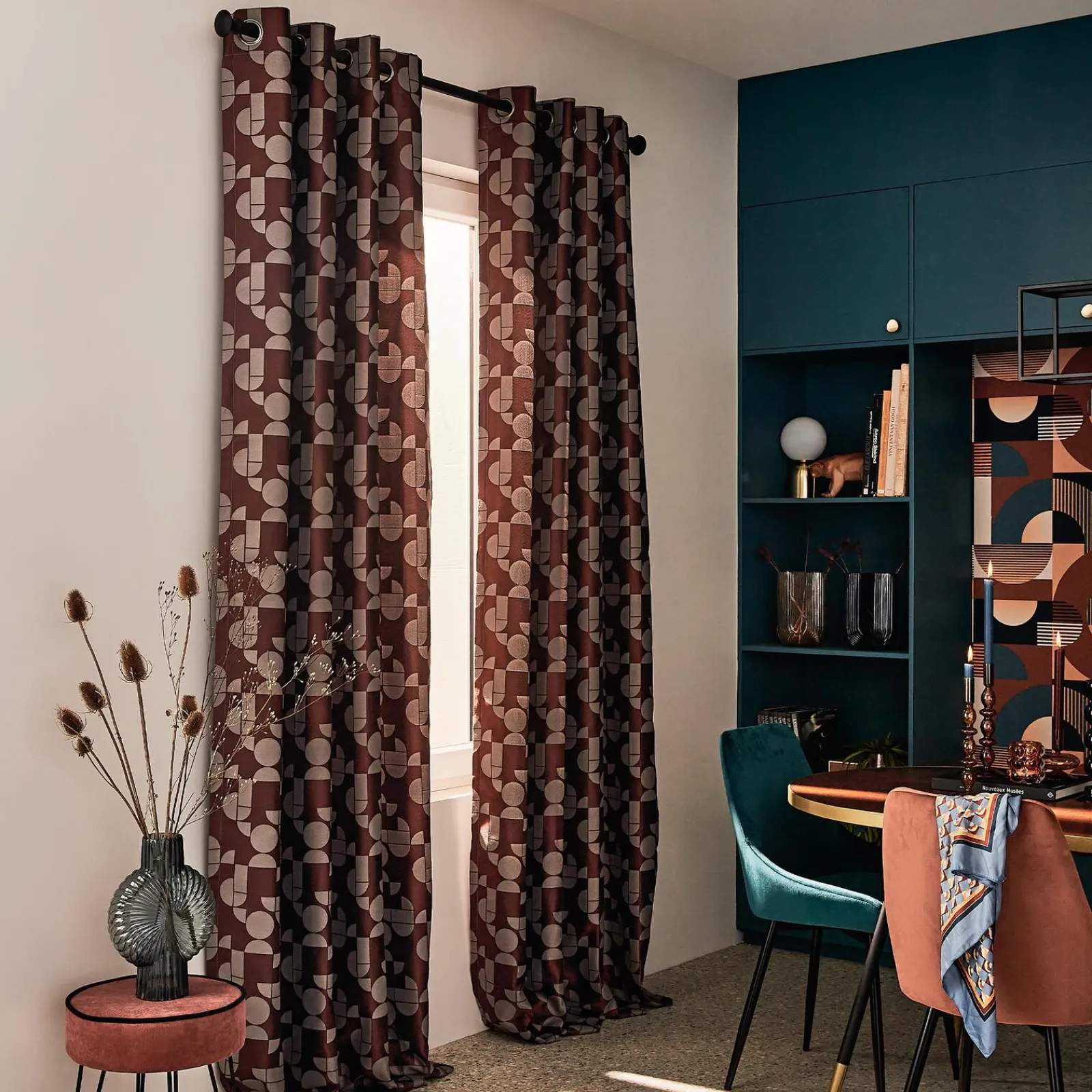 Discount Rideau YURK coloris chocolat 140 x 260 cm - 4MURS Rideaux