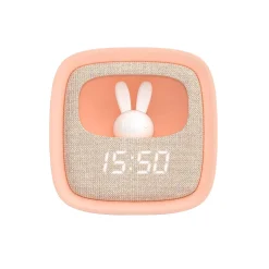 Discount Réveil MOB BILLY CLOCK VEILLEUSE LAPIN rose hauteur 15 cm - 4MURS Enfant High-Tech Enfant|Accessoires Multimédia