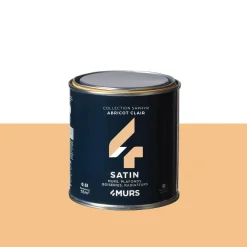 Clearance Peinture Finition Peinture abricot clair Satiné 0,5 L - 4MURS Peintures
