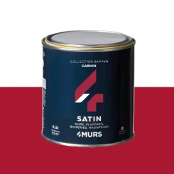 Best Peinture Finition Peinture carmin Satiné 0,5 L - 4MURS Peintures