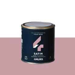 Hot Peinture Finition Peinture vieux rose Satiné 0,5 L - 4MURS Peintures