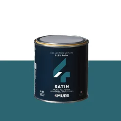 Best Peinture Finition Peinture bleu paon Satiné 0,5 L - 4MURS Peintures
