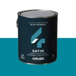 Online Peinture Multi-supports Peinture bleu pétrole Satiné - 4MURS Peintures