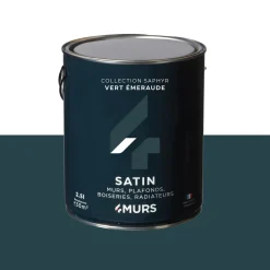 Discount Peinture Multi-supports Peinture vert émeraude Satiné - 4MURS Peintures