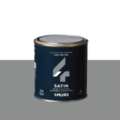 Discount Peinture Peinture gris béton Satiné 0,5 L - 4MURS Peintures