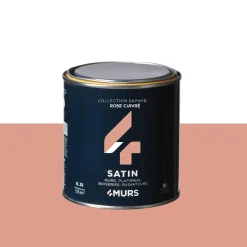 New Peinture Peinture rose cuivré Satiné 0,5 L - 4MURS Peintures