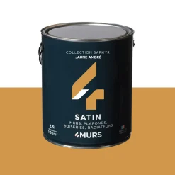 Fashion Peinture Peinture jaune ambré Satiné 2,5 L - 4MURS Peintures