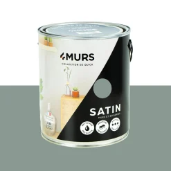 Hot Peinture Peinture vert smoke Satiné 2,5 L - 4MURS Peintures