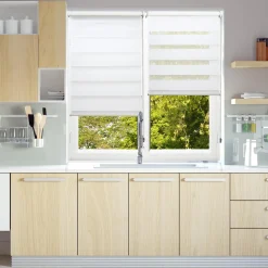 Best Store jour/nuit EQUINOXE coloris blanc 90 x 250 cm - 4MURS Voilages, Vitrages, Stores Et Accessoires|Rideaux