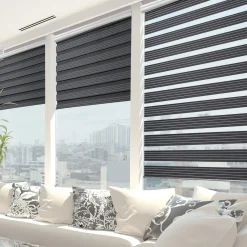 Fashion Store jour/nuit SOLSTICE coloris noir/blanc 150 x 250 cm - 4MURS Voilages, Vitrages, Stores Et Accessoires|Rideaux