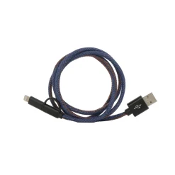Sale Chargeur DENIM USB coloris bleu - 4MURS Accessoires Multimédia