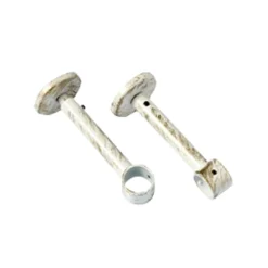 Discount Support barre à rideau CERUSITE blanc / doré 1,9 cm de 9,0 à 14 cm Voilages, Vitrages, Stores Et Accessoires