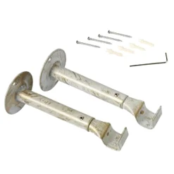 Clearance Support barre à rideau CERUSITE blanc / doré 1,9 cm de 16,5 à 23 cm Voilages, Vitrages, Stores Et Accessoires