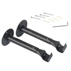 Hot Support barre à rideau OBSIDIENNE noir 1,9 cm de 16,5 à 23 cm - 4MURS Voilages, Vitrages, Stores Et Accessoires