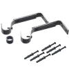 Clearance Support barre à rideau ONYX noir miroir 1,9 cm de 11,5 à 15,5 cm Voilages, Vitrages, Stores Et Accessoires
