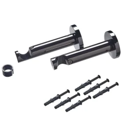 Clearance Support barre à rideau ONYX noir miroir 1,9 cm 9,5 cm - 4MURS Voilages, Vitrages, Stores Et Accessoires